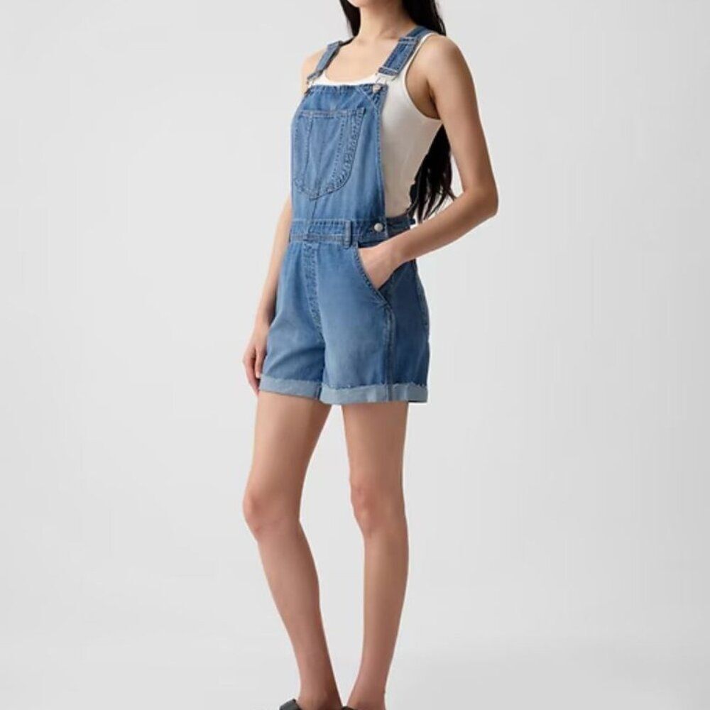 Gap Denim Shortall Medium Wash Size XS